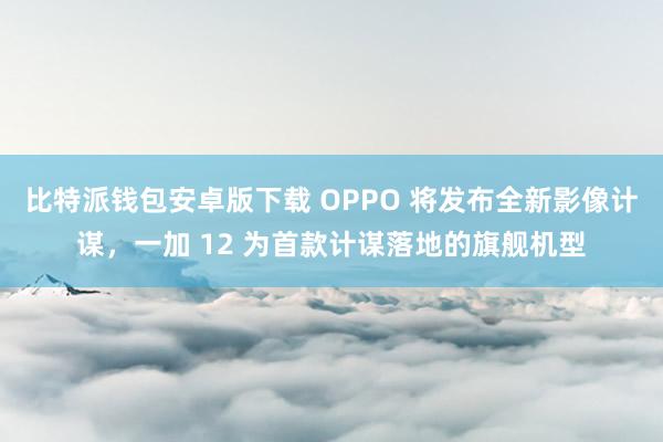 比特派钱包安卓版下载 OPPO 将发布全新影像计谋，一加 12 为首款计谋落地的旗舰机型