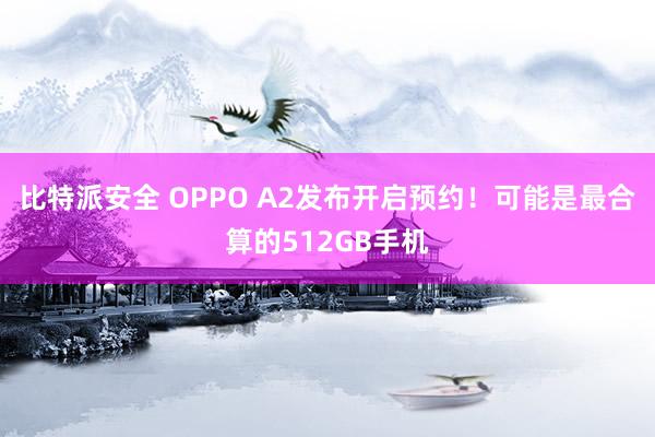 比特派安全 OPPO A2发布开启预约！可能是最合算的512GB手机