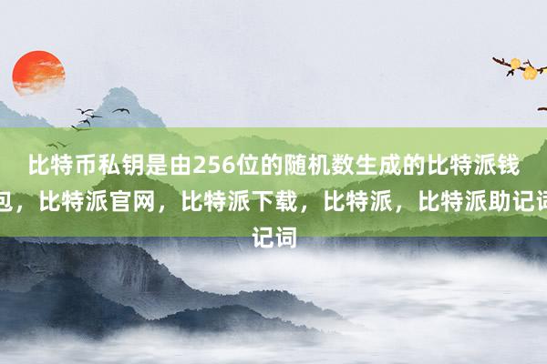 比特币私钥是由256位的随机数生成的比特派钱包，比特派官网，比特派下载，比特派，比特派助记词