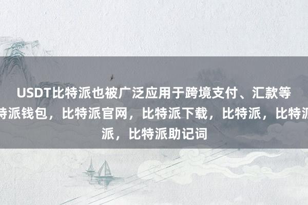 USDT比特派也被广泛应用于跨境支付、汇款等领域比特派钱包，比特派官网，比特派下载，比特派，比特派助记词